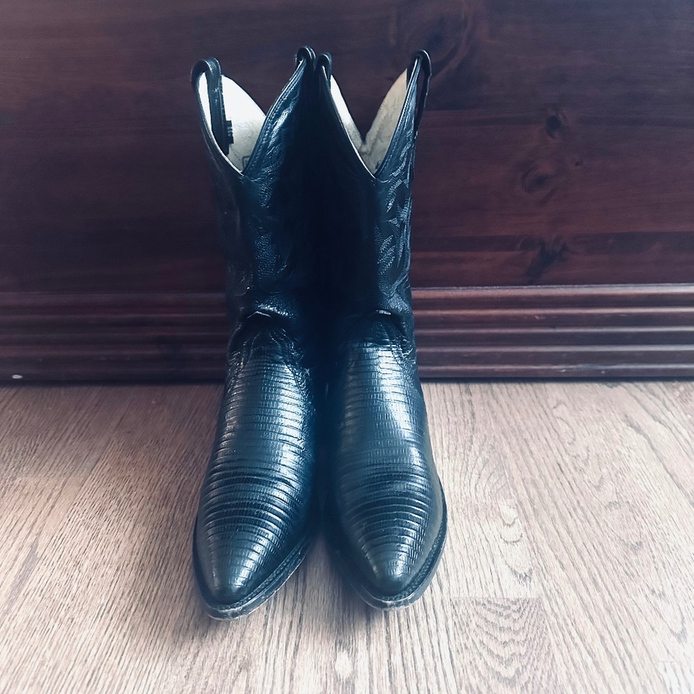 Dan Post Temu Lizard Vintage Boots size 9M